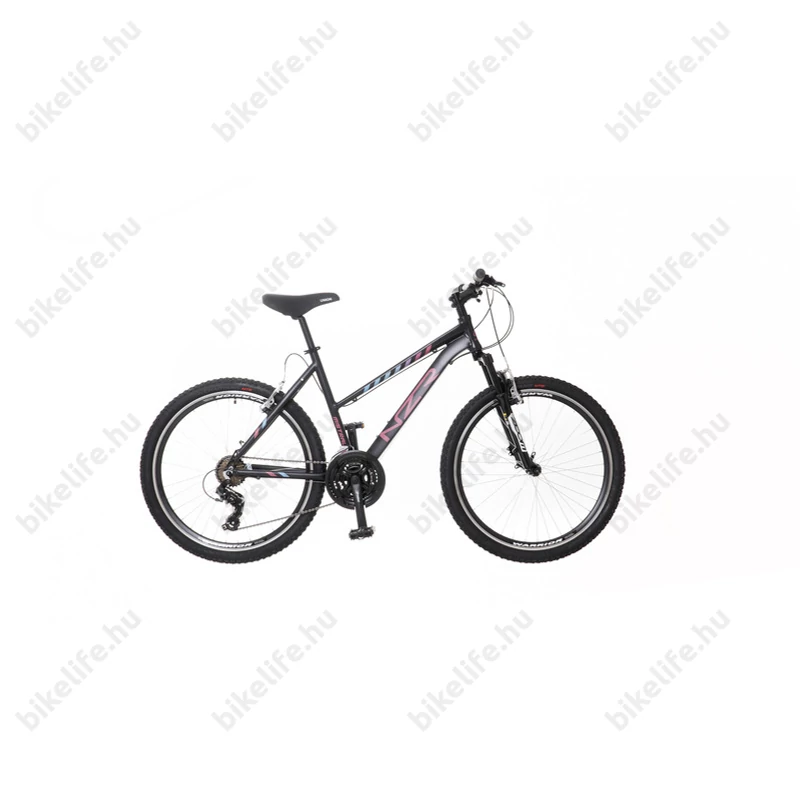 Neuzer Mistral 30 női aluvázas 26-os MTB kerékpár, teleszkóp, 21 sebességes fekete/pink/szürke 18