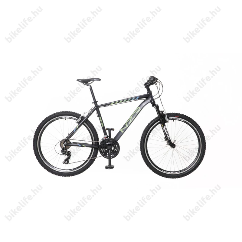 Neuzer Mistral 30 férfi aluvázas 26-os MTB kerékpár, teleszkóp, 21 sebességes fekete/neon/türkiz 15
