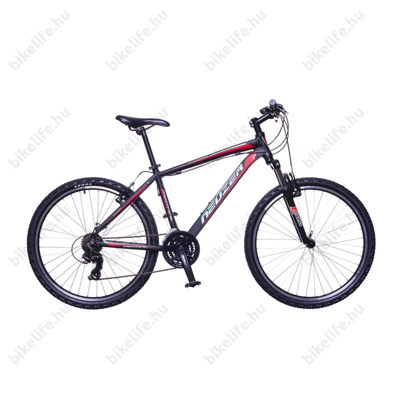 Neuzer Mistral 50 férfi aluvázas 26-os MTB kerékpár, 21 sebességes, teleszkópos, fekete/piros-cián 21