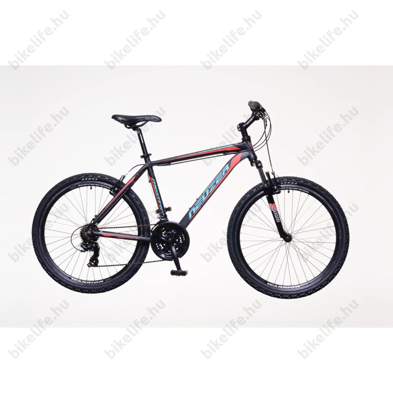Neuzer Mistral 30 férfi aluvázas 26-os MTB kerékpár, teleszkóp, 21 sebességes fekete/piros/cián 21