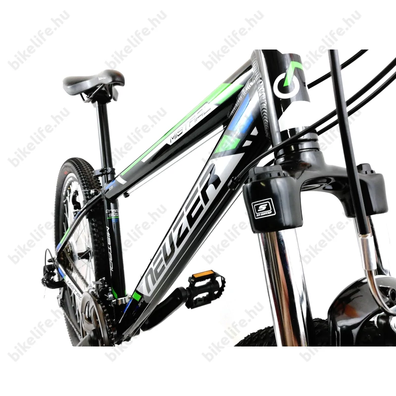 Neuzer Mistral 30 férfi aluvázas 26-os MTB kerékpár, teleszkóp, 21 sebességes matt fekete/zöld-szürke 15