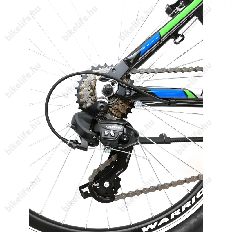 Neuzer Mistral 30 férfi aluvázas 26-os MTB kerékpár, teleszkóp, 21 sebességes matt fekete/zöld-szürke 15