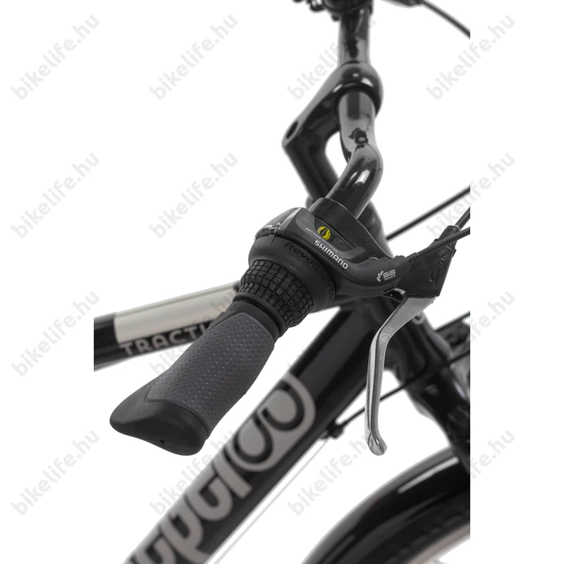 Csepel Traction 100 férfi trekking kerékpár, alumínium váz, 21 fokozat, fekete, 23