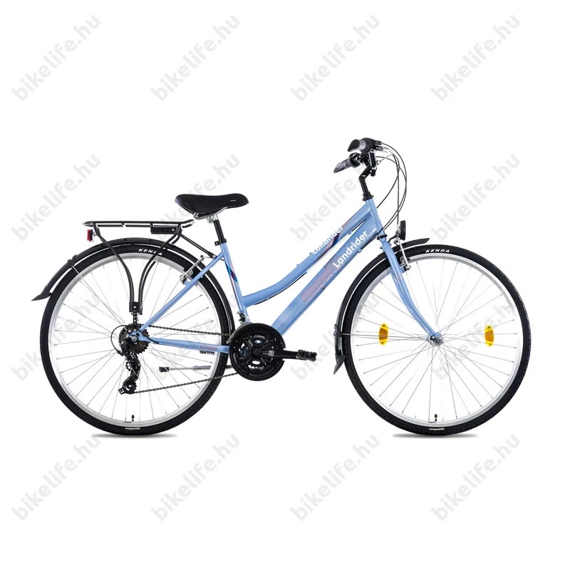 Csepel Landrider női trekking kerékpár Shimano RS/TX váltó, duplafalú abroncs, világoskék 17