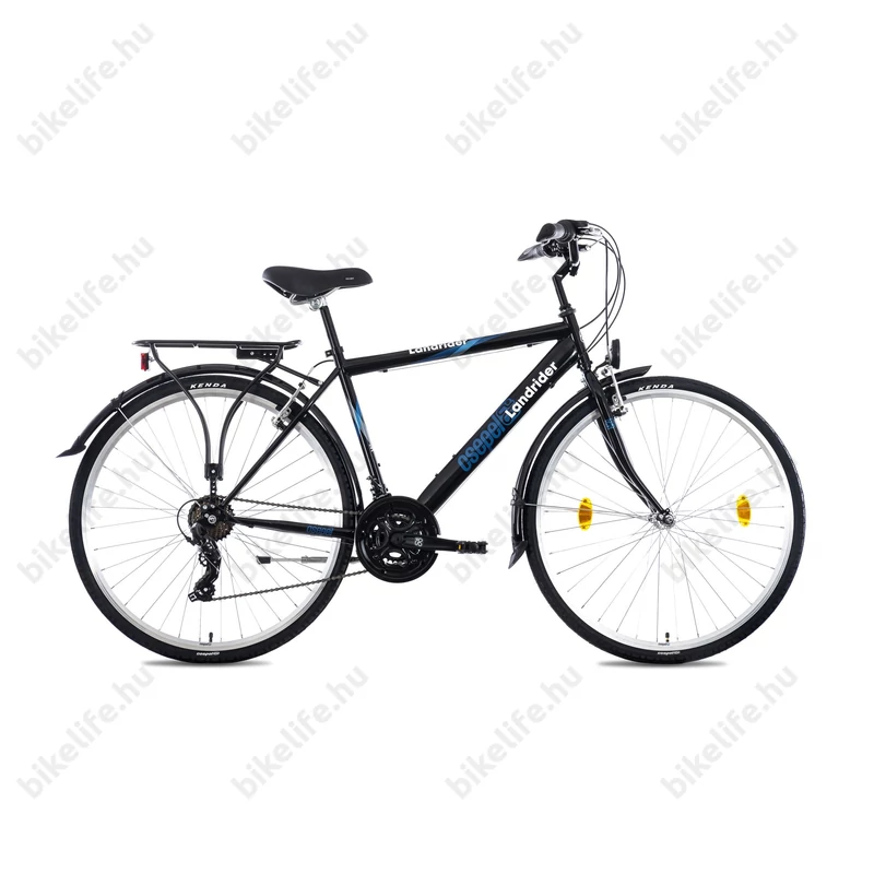 Csepel Landrider férfi trekking kerékpár Shimano RS/TX váltó, duplafalú abroncs, fekete 21