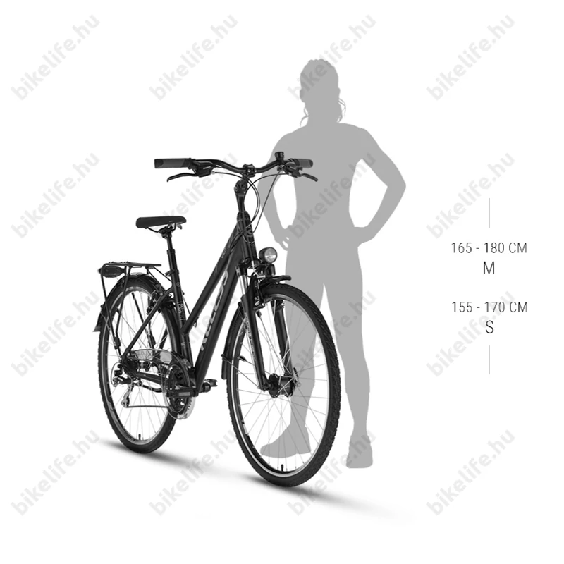 Kellys Cristy 10 Rose Gold női trekking kerékpár 21 fokozatú Tourney Shimano TY300 váltó, V-fék M/19