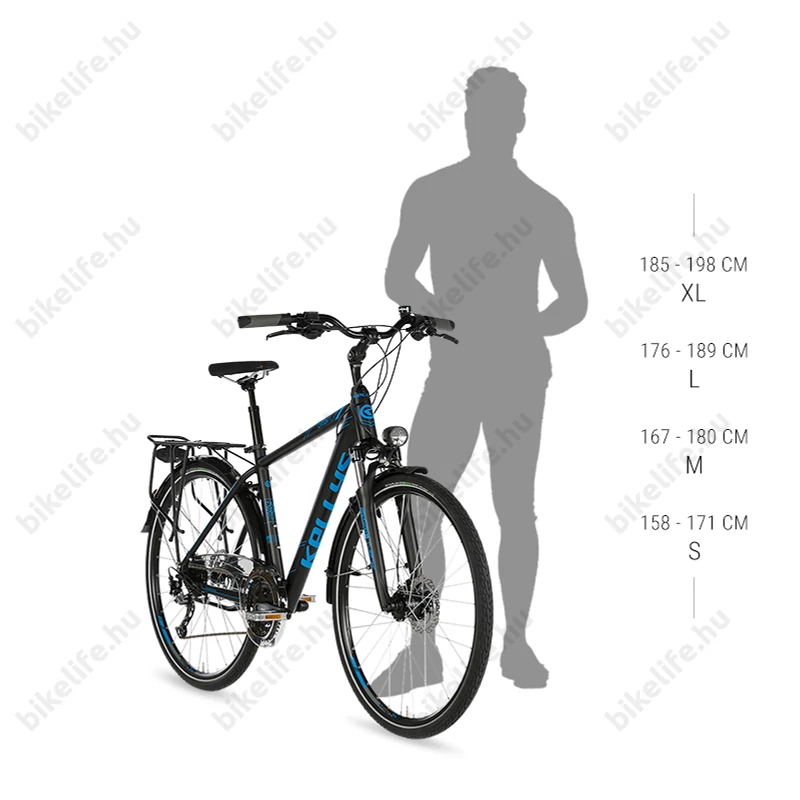 Kellys Carson 30 Blue férfi trekking kerékpár 24 fokozatú Shimano Altus váltó, V-fék, L/21
