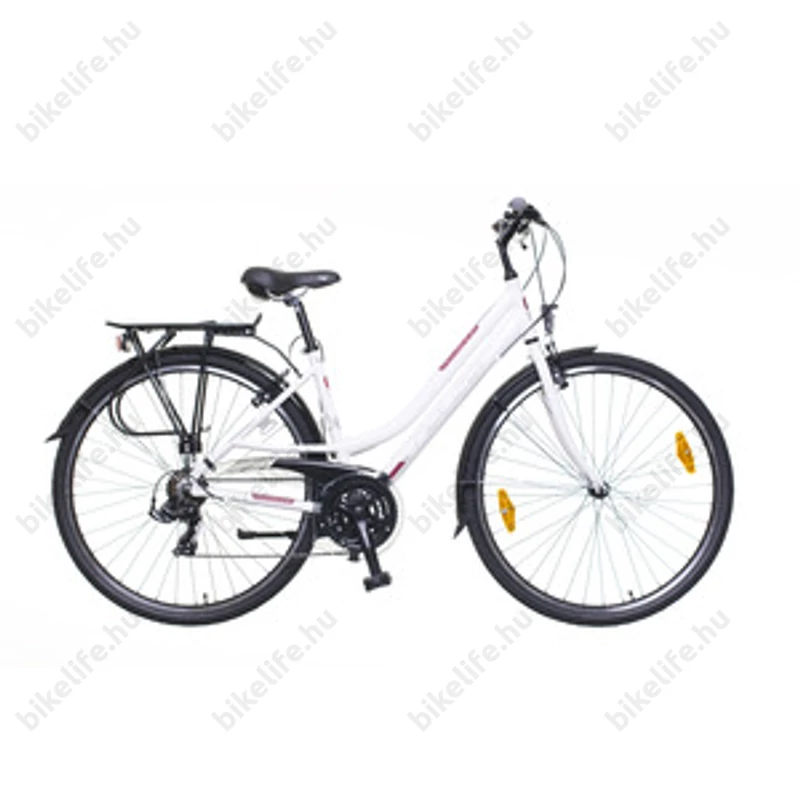 Neuzer Ravenna 50 női alumínium vázas trekking kerékpár, merevvillás, fehér/bordó matt 19