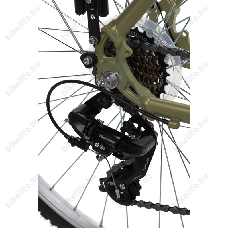Csepel Traction 100 férfi trekking kerékpár, alumínium váz, 21 fokozat, khaki, 23