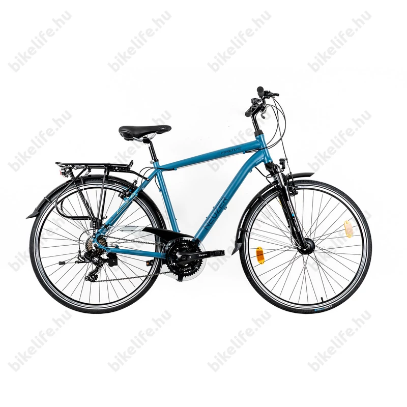 Neuzer Firenze 100 férfi alu vázas trekking kerékpár, agydinamós, teleszkópos matt azúrkék/kék 21