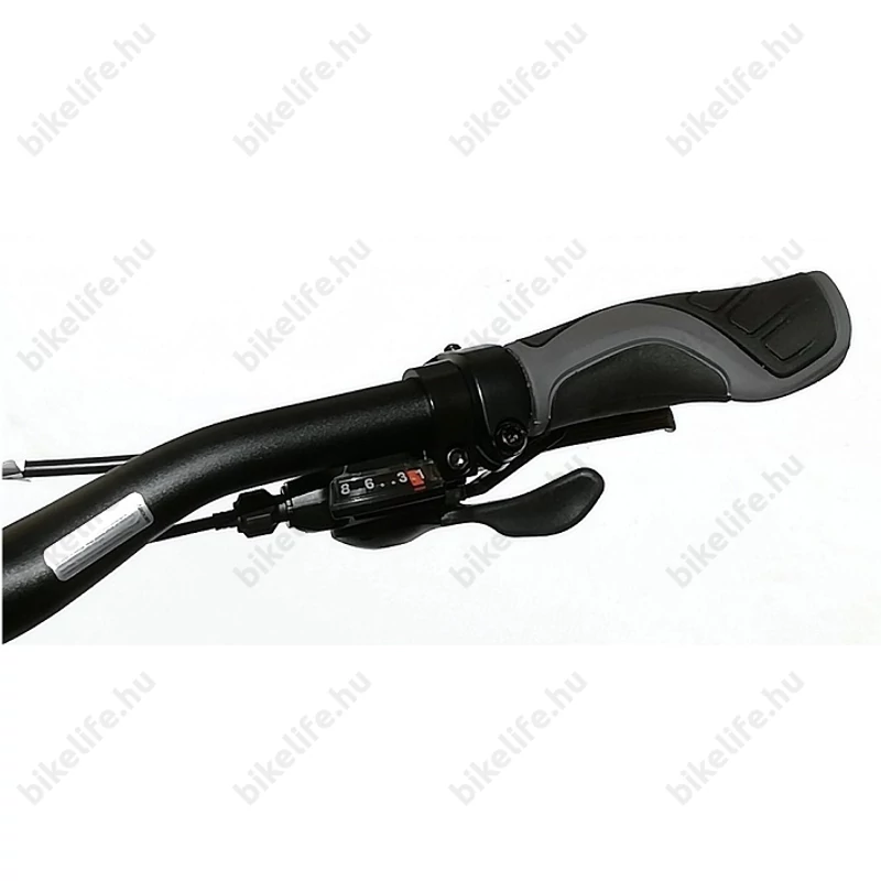 Neuzer Firenze 100 férfi alu vázas trekking kerékpár, agydinamós, teleszkópos fekete/fehér-szürke matt 23