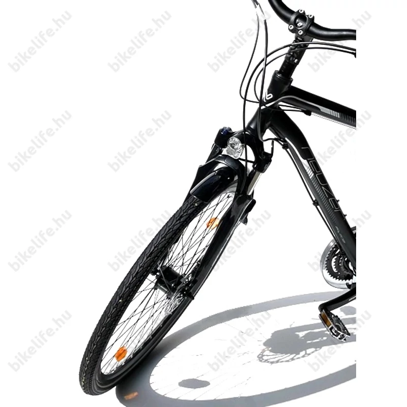 Neuzer Firenze 300 férfi alu vázas trekking kerékpár, agydinamós, teleszkópos fekete/fehér-szürke matt 19