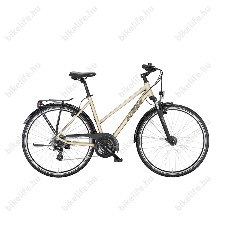 KTM Life Joy női trekking kerékpár 24 fokozatú Shimano Altus váltó,  pezsgő 51cm