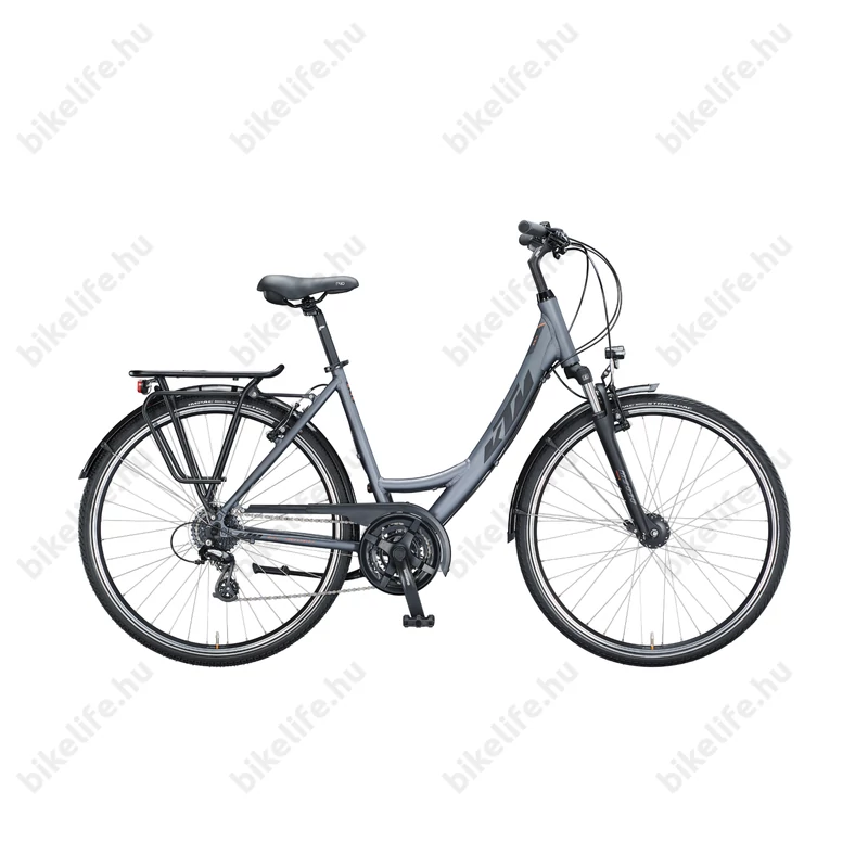 KTM Life Joy női trekking kerékpár 24 fokozatú Shimano Altus váltó, monovázas, V-fék, acél szükre 43cm