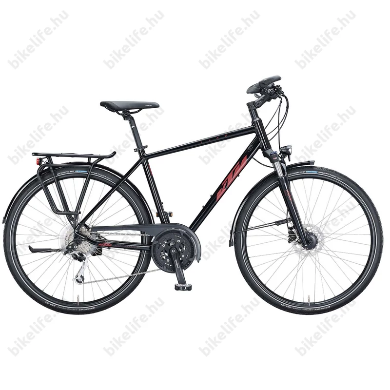KTM Life Space férfi trekking kerékpár 27 fokozatú Deore XT váltó, tárcsafék, metál fekete 60cm