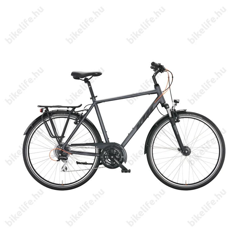KTM Life Joy férfi trekking kerékpár 24 fokozatú Shimano Altus váltó, acélszürke (fekete) 46cm