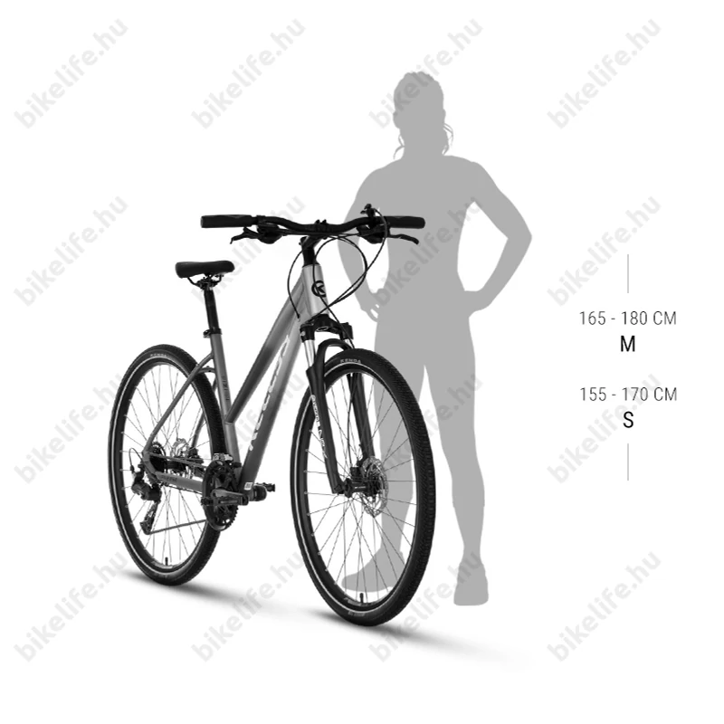 Kellys Pheebe 30 Rose Gold női cross kerékpár 18 fokozatú Cues váltó, Shimano hidraulikus tárcsafék, S/17