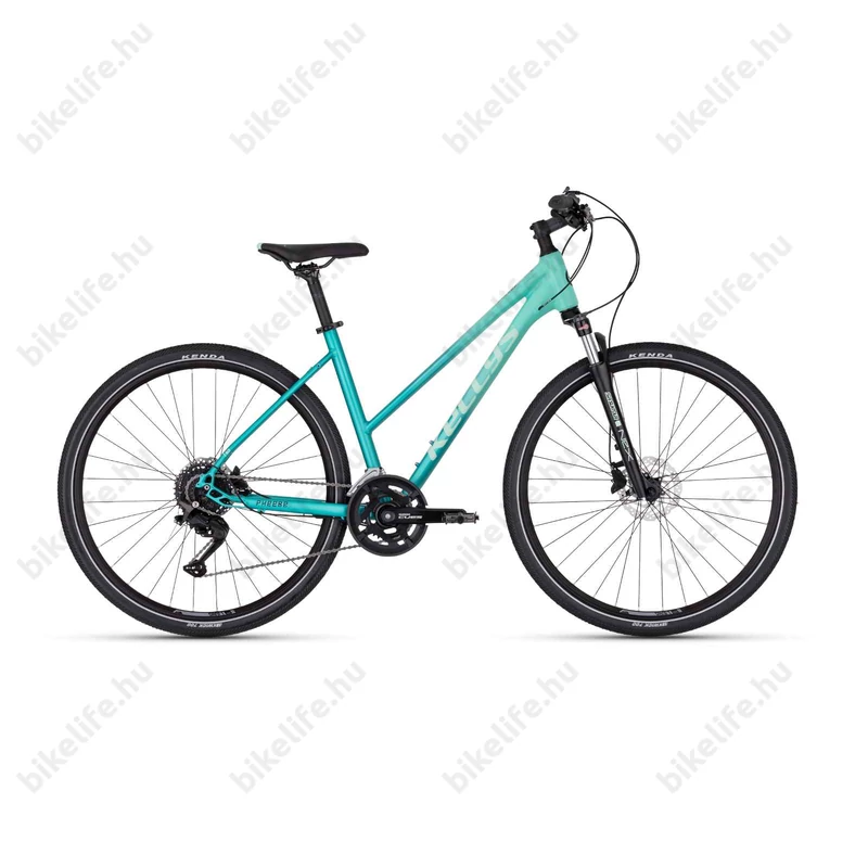 Kellys Pheebe 50 Aqua női cross kerékpár 18 fokozatú Cues váltó Shimano hidraulikus tárcsafék M/19
