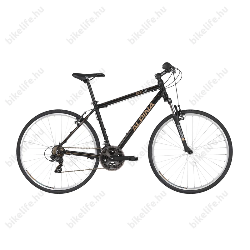 Alpina ECO C10 Black férfi cross kerékpár 21 fok. Shimano TY300 váltó, alumínium váz, teleszkóp, 19