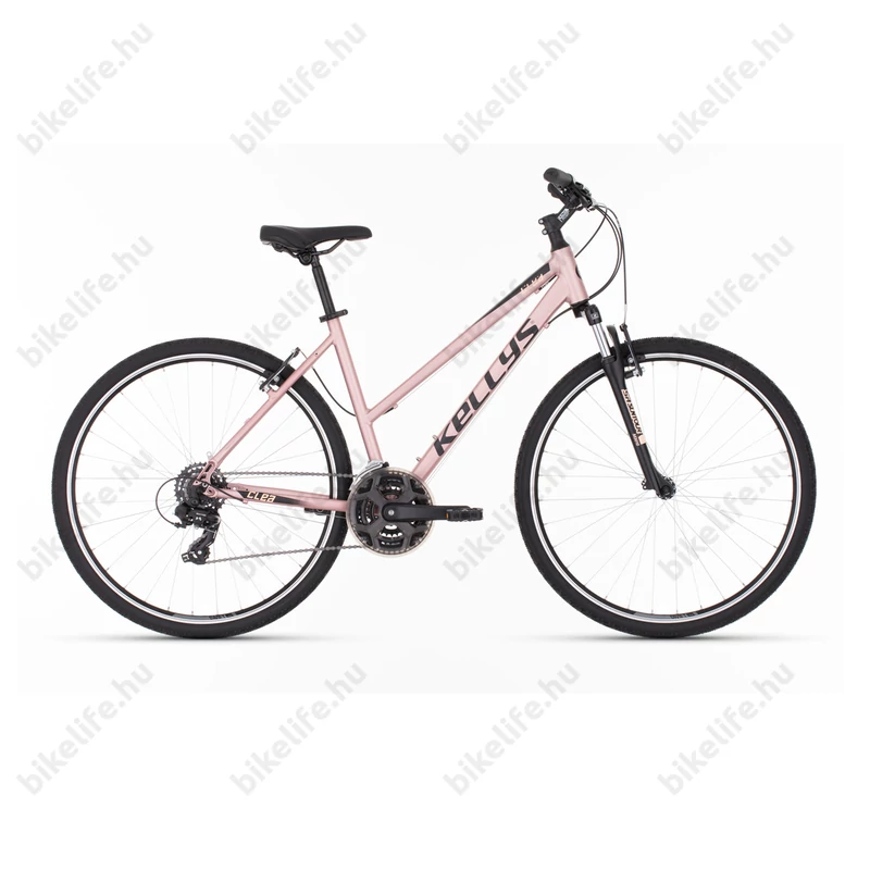 Kellys Clea 10 Rose Gold női cross kerékpár 21 fokozatú TY300 váltó, V-fék 17
