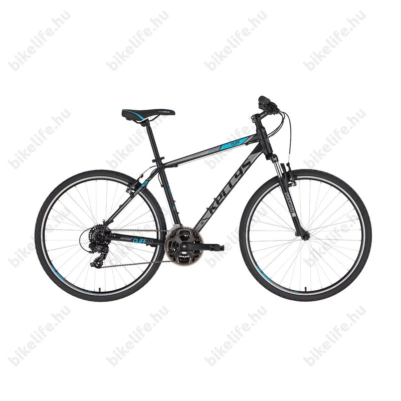 Kellys Cliff 10 Black/Blue cross kerékpár 21 fokozatú EF41/TY300 váltó, V-fék, 19