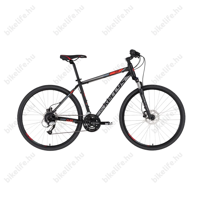 Kellys Cliff 90 Black/Red cross kerékpár 24 fok. Altus váltó, hidraulikus tárcsafék, 19