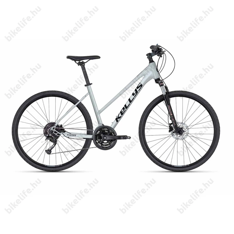 Kellys Pheebe 20 White női cross kerékpár 27 fokozatú Altus váltó, Shimano hidraulikus tárcsafék M/19