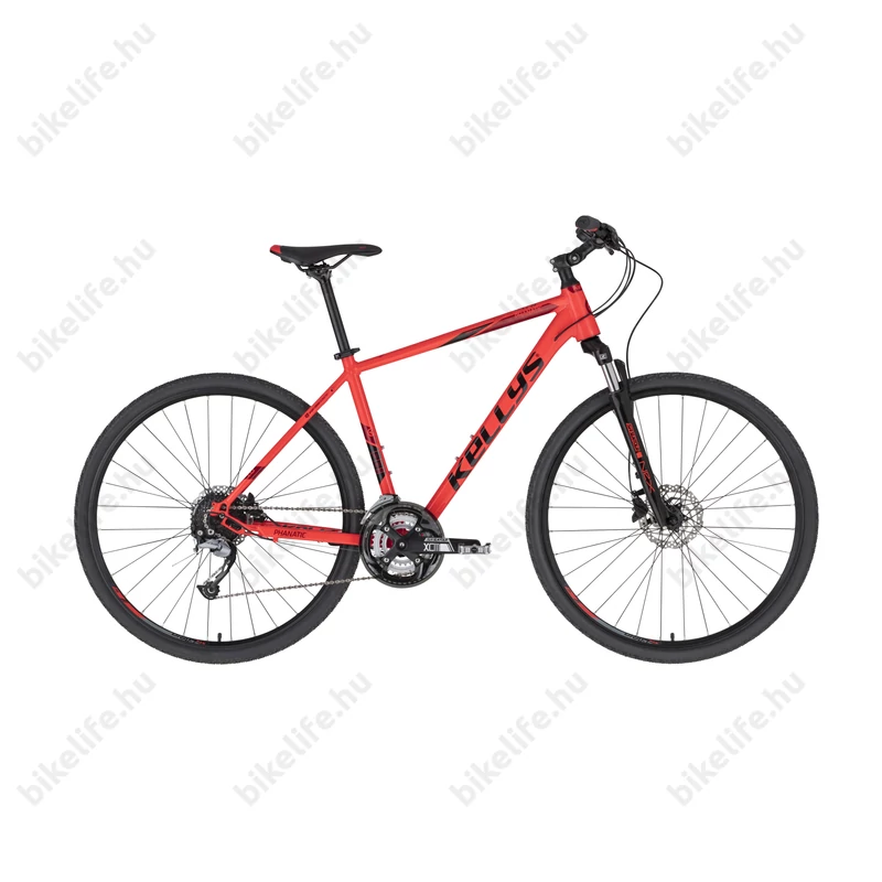 Kellys Phanatic 10 Red cross kerékpár 27 fokozatú Acera váltó, Shimano hidraulikus tárcsafék L/21