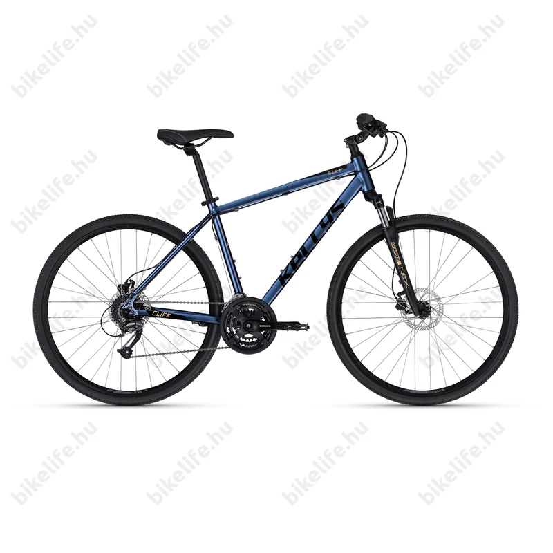 Kellys Cliff 90 Thunderstorm Blue cross kerékpár 24 fokozatú Shimano Altus váltóval és hidraulikus tárcsafékkel 21