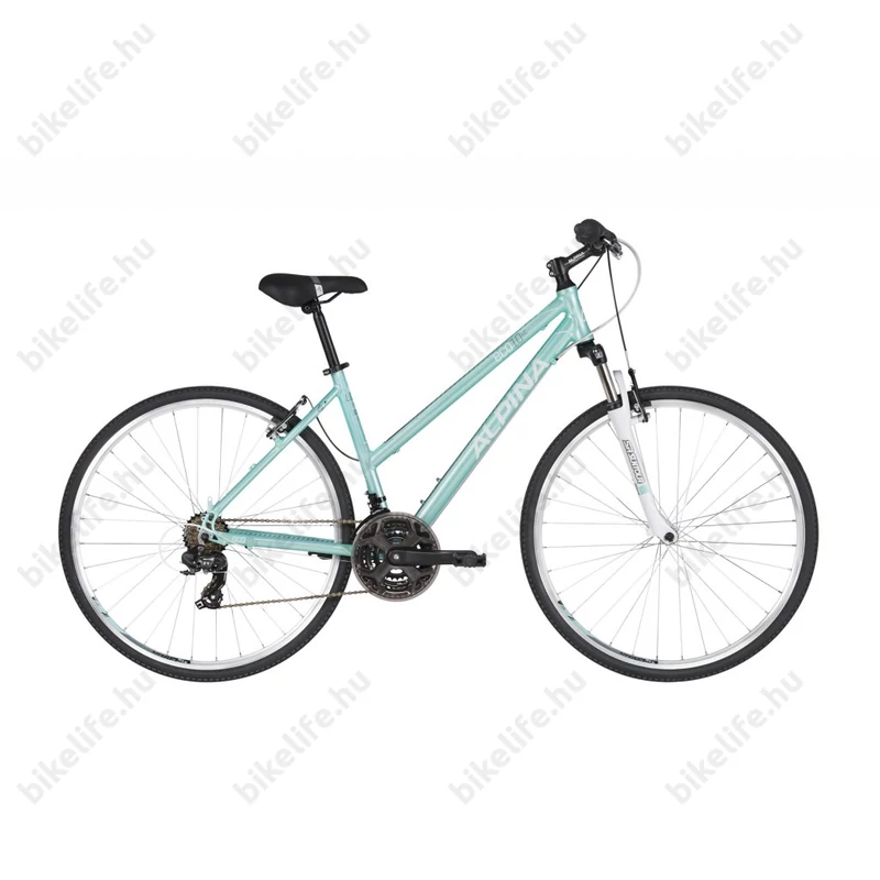 Alpina ECO LC10 Aqua női cross kerékpár 21 fok. Shimano TY300 váltó, alumínium váz, teleszkóp, 18