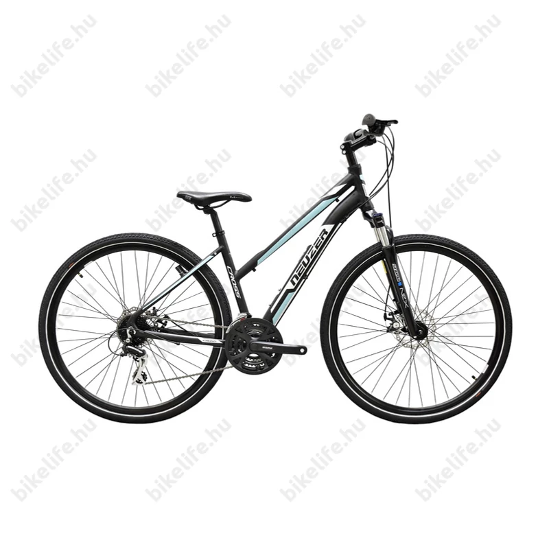Neuzer X200 Disc női cross kerékpár 24sebességes Shimano váltó, fekete/fehér-kék 17
