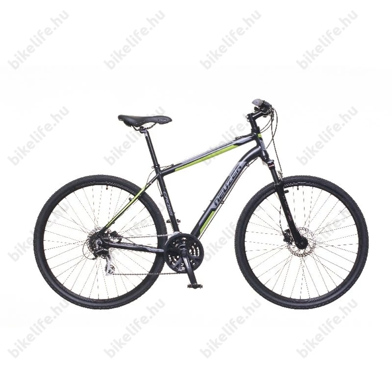 Neuzer X300 Disc férfi cross kerékpár 24sebességes Shimano váltó, fekete/zöld-szürke 21