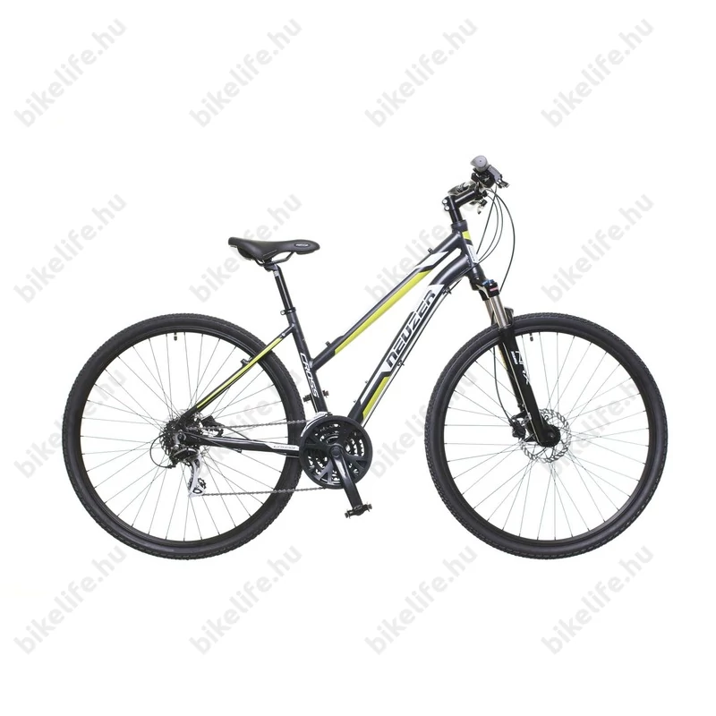 Neuzer X300 Disc női cross kerékpár 24sebességes Shimano váltó, fekete/szürke-zöld 17