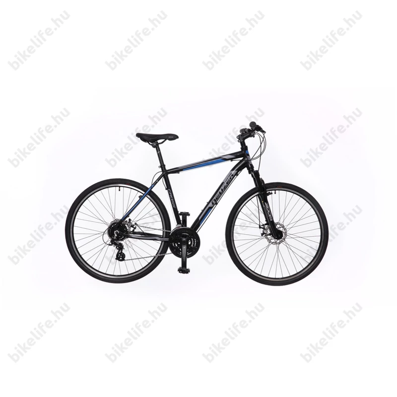 Neuzer X200 Disc ffi cross kerékpár 24sebességes Shimano váltó, fekete/kék-szürke 19