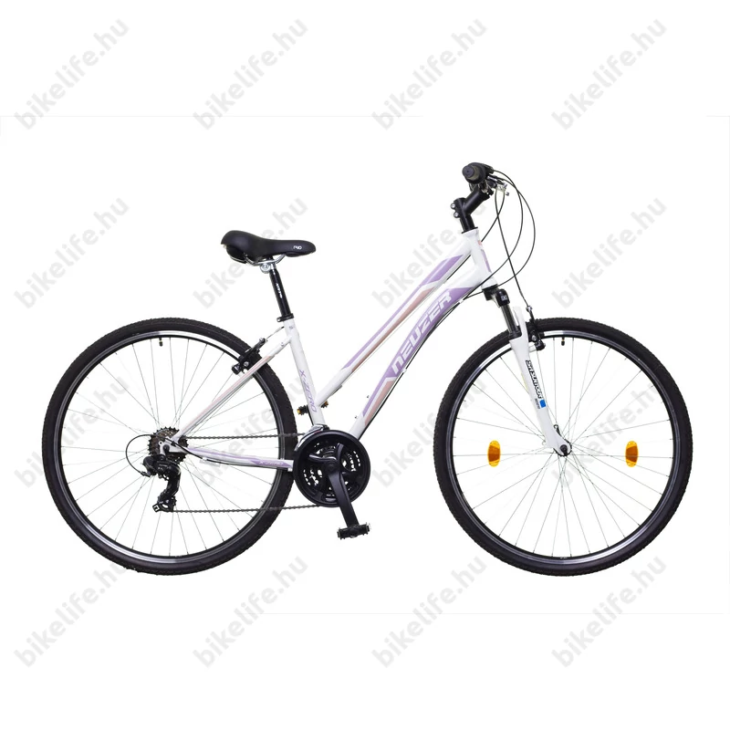 Neuzer X-Series női cross kerékpár Shimano TY300, duplafalú abroncs, fehér/mályva/rózsa, 48cm/19