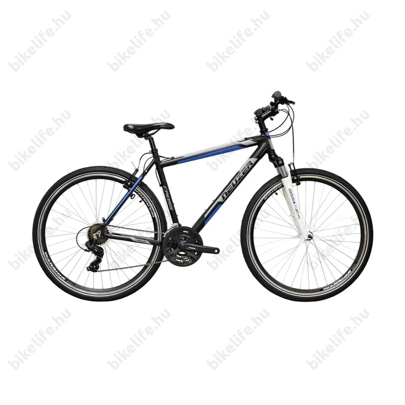 Neuzer X100 férfi cross kerékpár 21sebességes Shimano váltó, fekete/kék-szürke 21