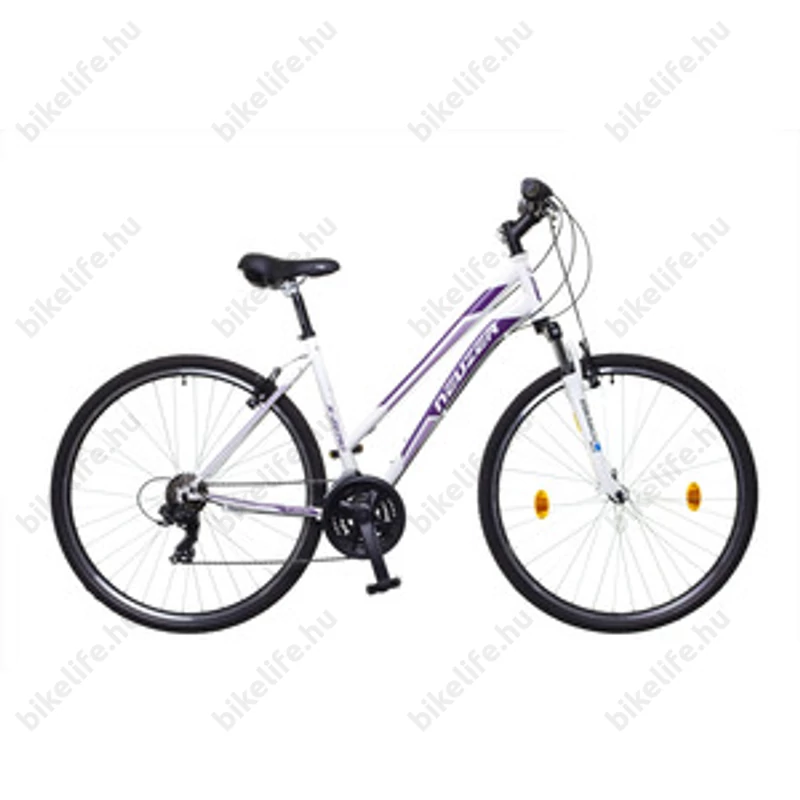 Neuzer X-Series női cross kerékpár Shimano TY300, duplafalú abroncs, fehér/lila/mályva, 44cm/17