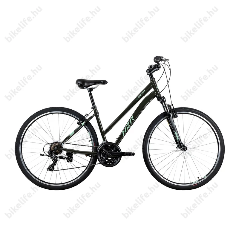 Neuzer X-Zero női cross kerékpár Shimano TY300, duplafalú abronccsal, szürkésolíva/menta, 44cm/19