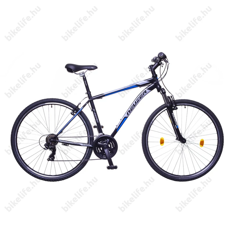 Neuzer X-Series férfi cross kerékpár Shimano TY300, duplafalú abroncs, fekete/kék-szürke, 52cm/21