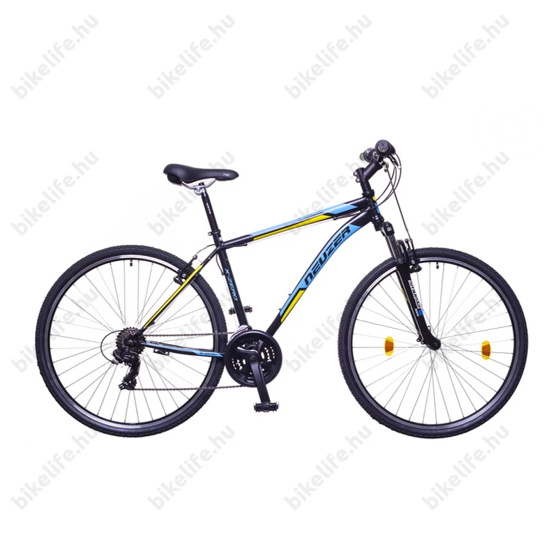 Neuzer X-Series férfi cross kerékpár Shimano TY300, duplafalú abroncs, fekete/kék-sárga, 48cm/19