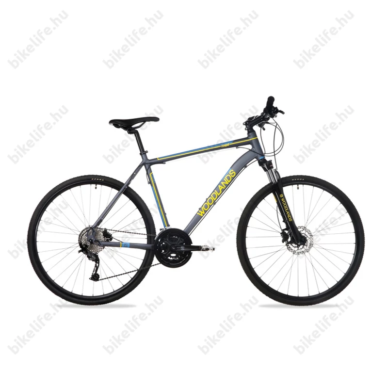 Csepel Woodlands 2.1 férfi cross kerékpár 21 fokozatú Shimano váltó, teleszkóp, tárcsafék, szürke 19