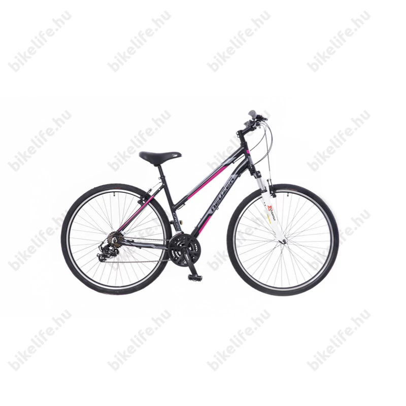 Neuzer X100 női cross kerékpár 21sebességes Shimano váltó, fekete/szürke-pink 19