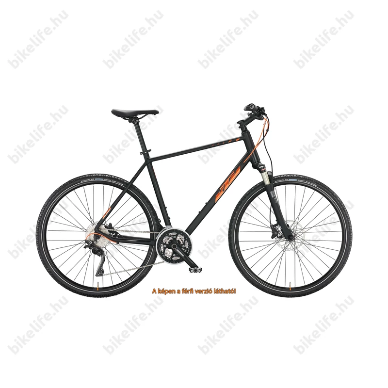 KTM X-Life 1964 Cross női cross kerékpár 30 fokozatú Deore XT váltó, hidraulikus tárcsafék, fekete 46cm