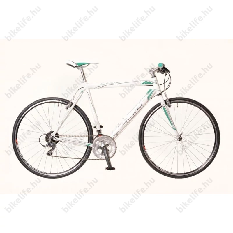 Neuzer Courier DT fitness kerékpár 2x8 fokozatú Shimano Claris váltó, fehér/türki 58cm
