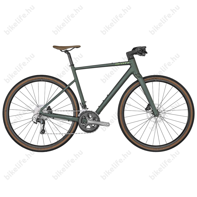 Scott Metrix 20 fitness kerékpár 2x10 fokozatú Shimano Tiagra váltó carbon villa sötétzöld 54cm