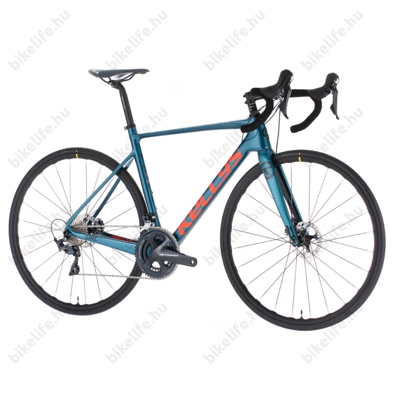 Kellys URC 70 Blue országúti kerékpár 22 fokozatú Shimano Ultegra szett, hidr. tárcsa, karbon váz+villa, M