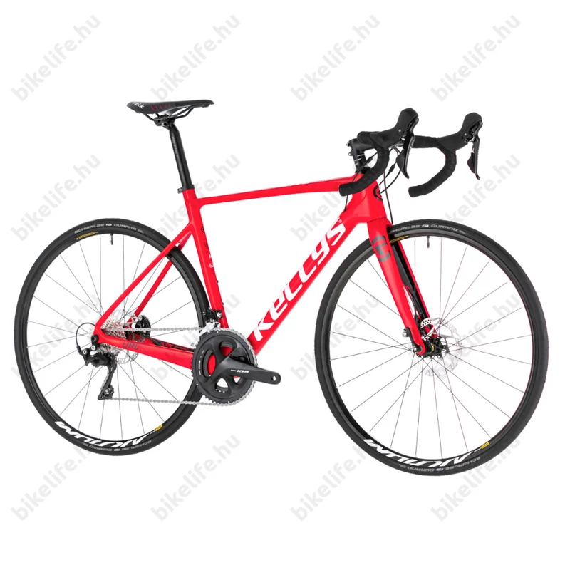 Kellys URC 50 Red országúti kerékpár 22 fokozatú Shimano 105 szett, hidr. tárcsa, karbon váz+villa, L