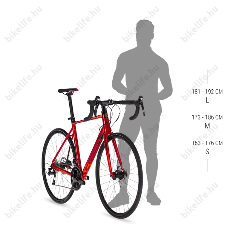 Kellys ARC 30 Black/White országúti kerékpár 18 fokozatú Sora váltó, alu váz+karbon villa L