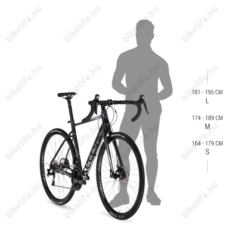 Kellys SOOT 30 Blue országúti gravel kerékpár 16 fokozatú Shimano Claris váltó, mechanikus tárcsafék XL