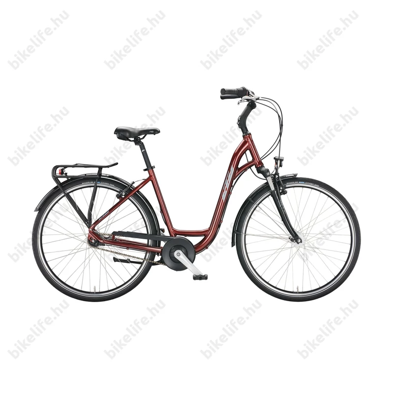 KTM City Line 28 városi kerékpár, 7 fokozatú Shimano Nexus agyváltó, W-váz, night red 46cm